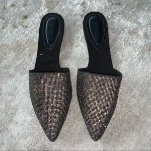 Schutz Felicie Flat mule rhinestone 7.5